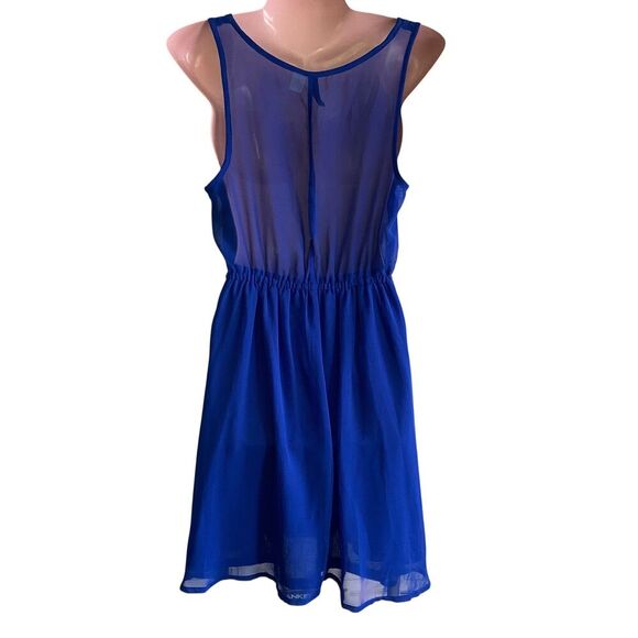 Divided by H&M Dress Womens US 8 Blue Sleeveless Elastic Waist Lined Skater - Picture 4 of 8